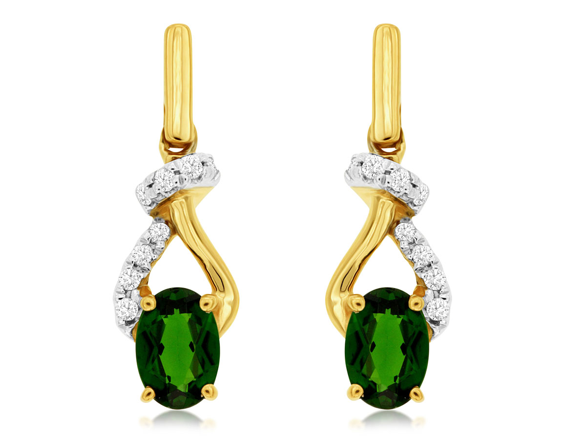 RUSSALITE & DIAMOND EARRING
