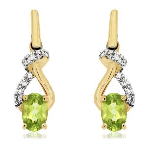 PERIDOT & DIAMOND EARRING