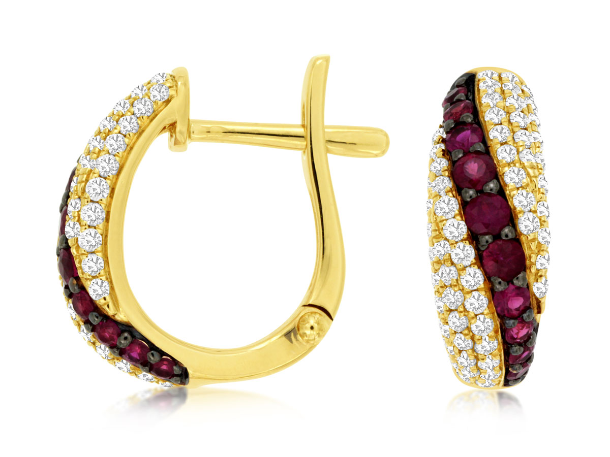 RUBY & DIAMOND EARRING