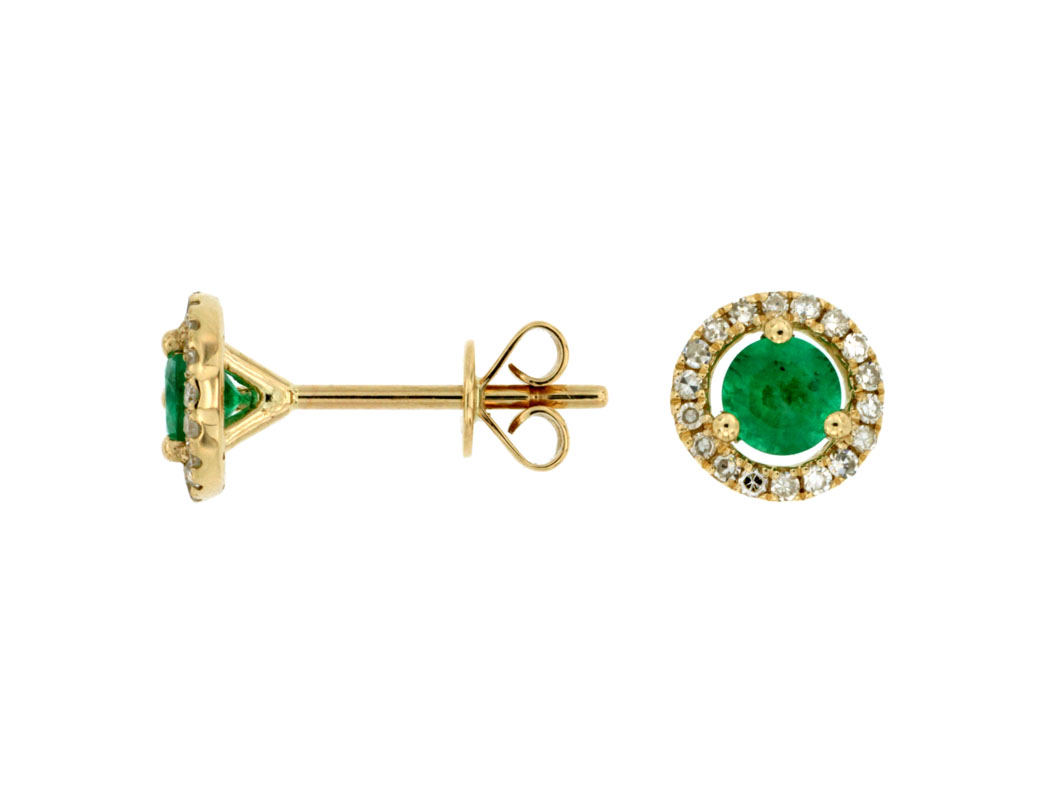 EMERALD & DIAMOND EARRING