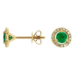 EMERALD & DIAMOND EARRING