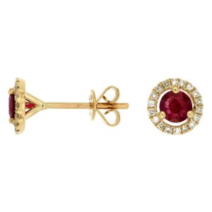 RUBY & DIAMOND EARRING