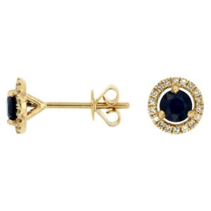 SAPPHIRE & DIAMOND EARRING