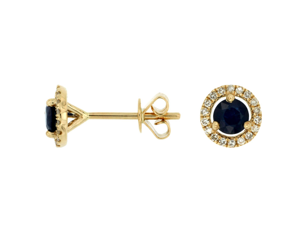 SAPPHIRE & DIAMOND EARRING