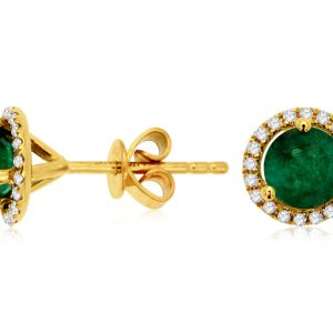 EMERALD & DIAMOND EARRING
