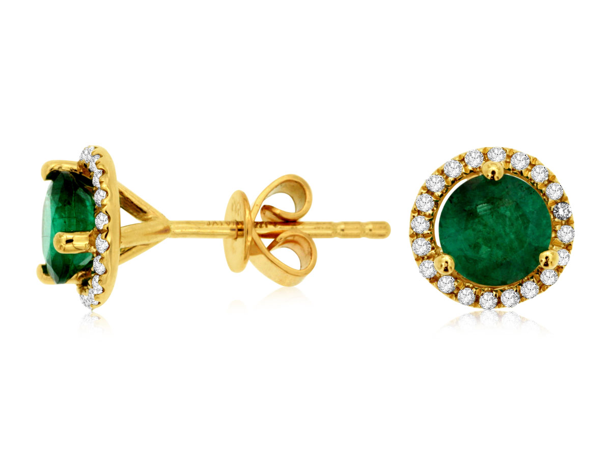 EMERALD & DIAMOND EARRING