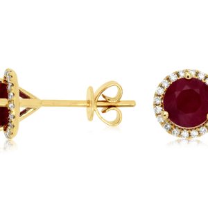 RUBY & DIAMOND EARRING