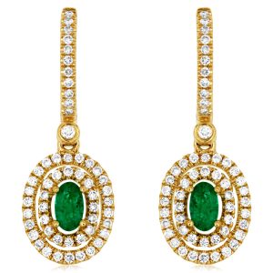 EMERALD & DIAMOND EARRING