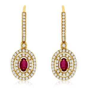 RUBY & DIAMOND EARRING