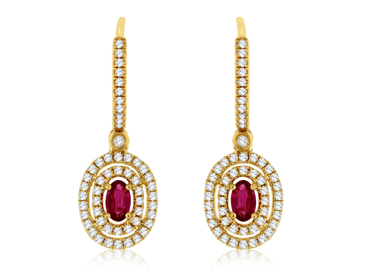 RUBY & DIAMOND EARRING