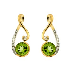 PERIDOT & DIAMOND EARRING