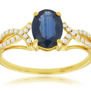 SAPPHIRE & DIAMOND RING