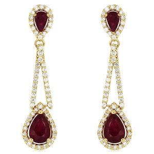 RUBY & DIAMOND EARRING