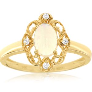 OPAL & DIAMOND RING