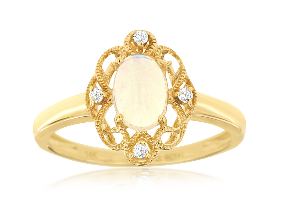 OPAL & DIAMOND RING