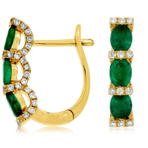 EMERALD & DIAMOND EARRING