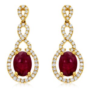 RUBY & DIAMOND EARRING