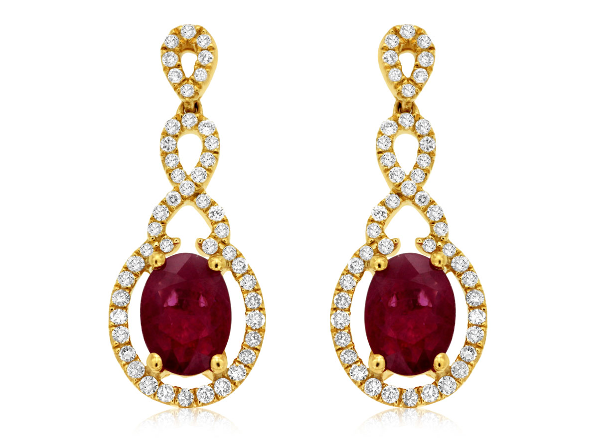RUBY & DIAMOND EARRING