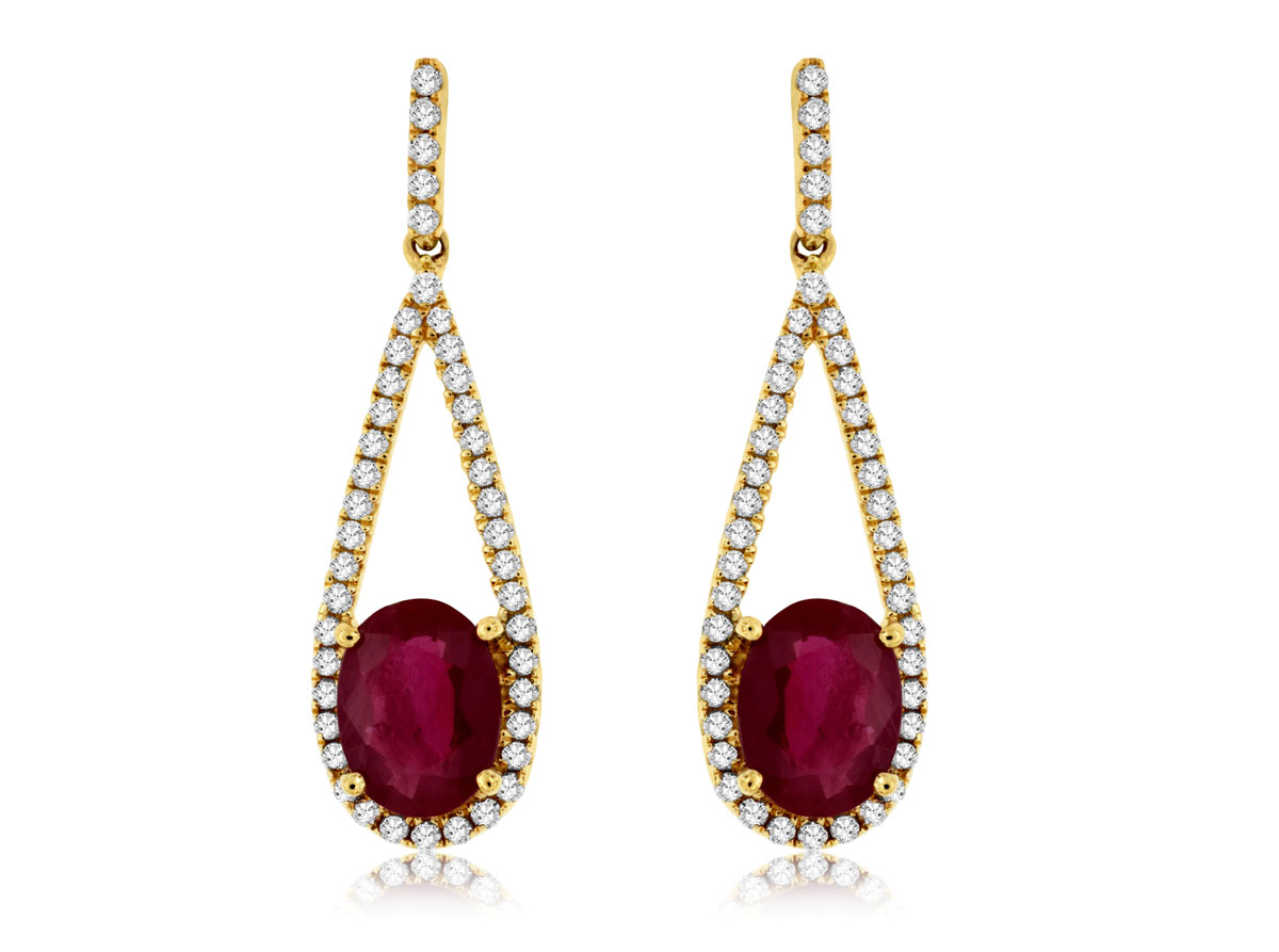 RUBY & DIAMOND EARRING