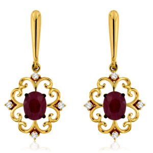 RUBY & DIAMOND EARRING