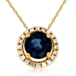 SAPPHIRE & DIAMOND PENDANT