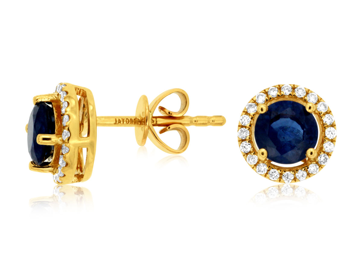 SAPPHIRE & DIAMOND EARRING