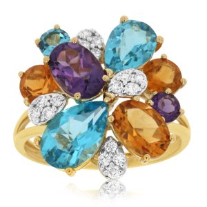 DIAMOND & SEMI PRECIOUS RING