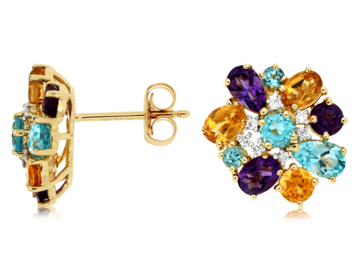 DIAMOND & SEMI PRECIOUS EARRNG