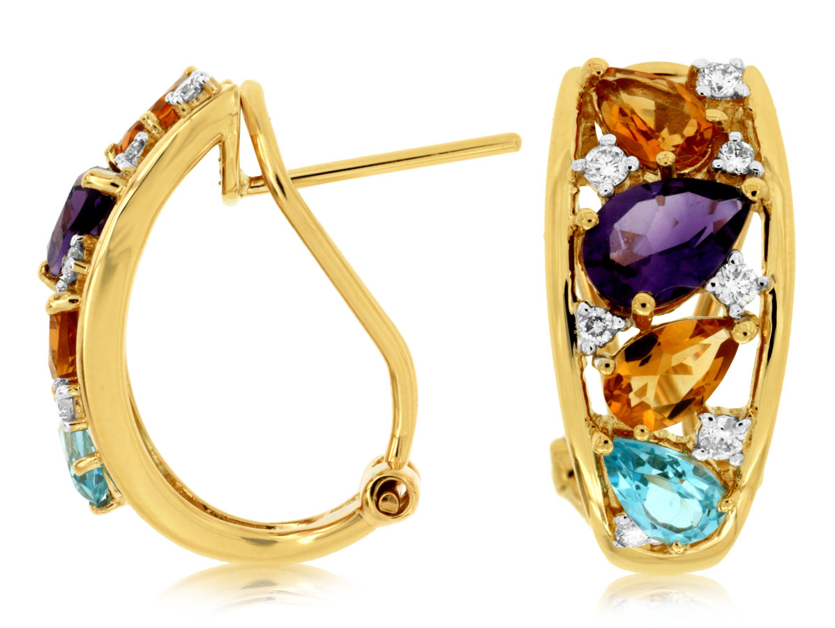 DIAMOND & SEMI PRECIOUS EARRNG