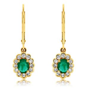 EMERALD & DIAMOND EARRING