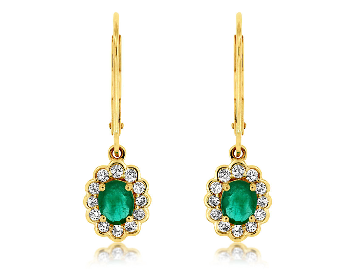 EMERALD & DIAMOND EARRING