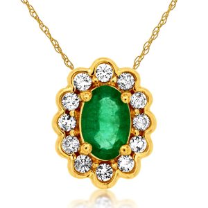 EMERALD & DIAMOND NECKLACE