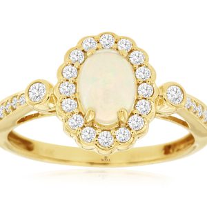 OPAL & DIAMOND RING