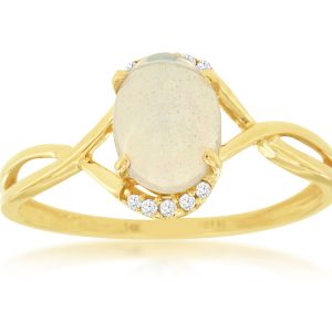 OPAL & DIAMOND RING