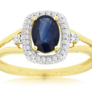 SAPPHIRE & DIAMOND RING