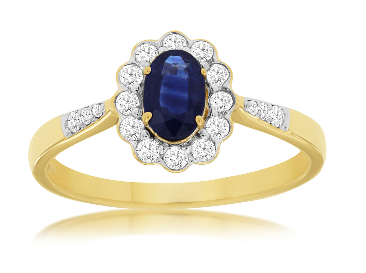 SAPPHIRE & DIAMOND RING