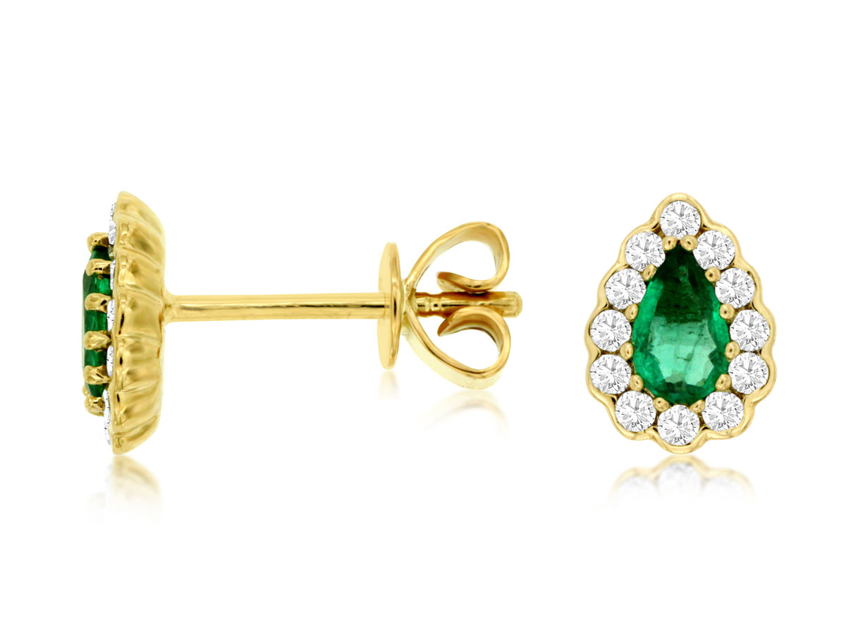 EMERALD & DIAMOND EARRING