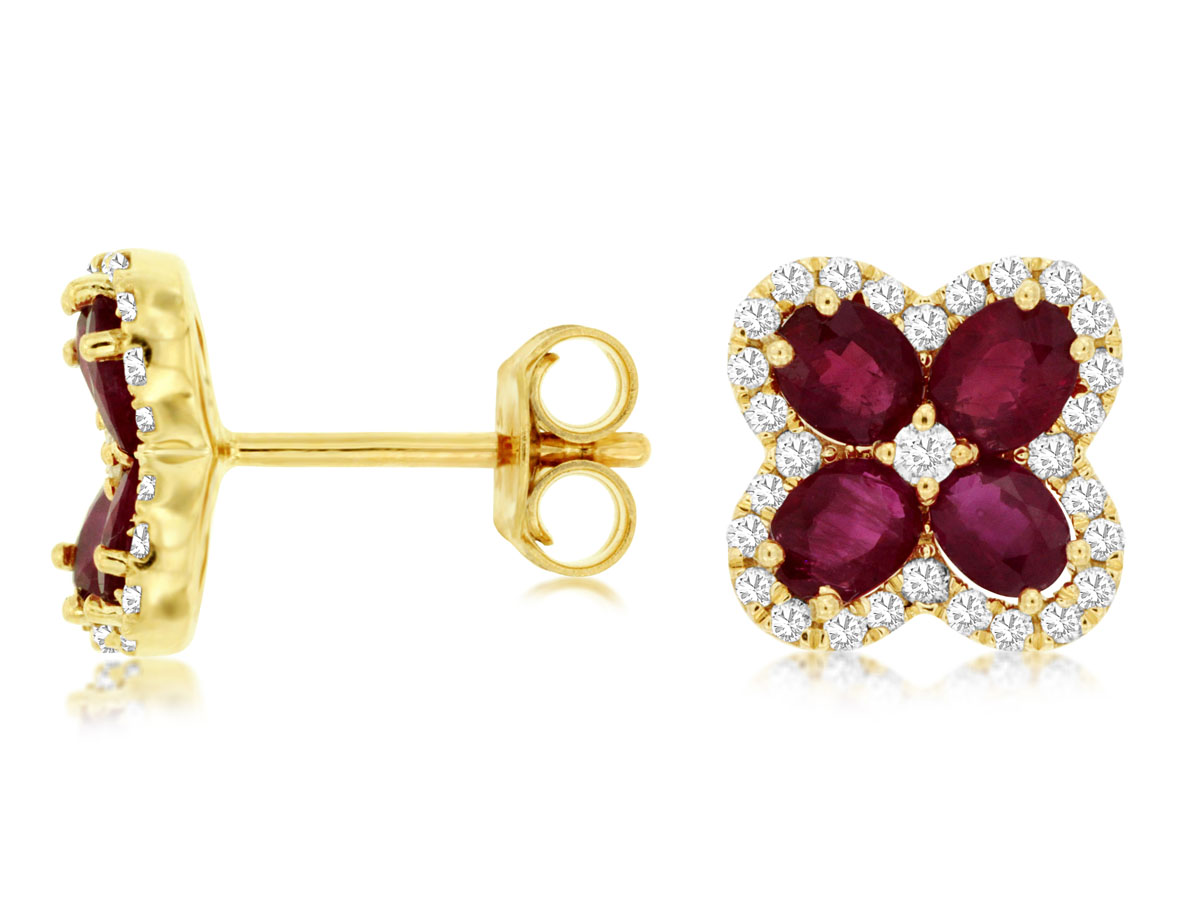 RUBY & DIAMOND EARRING