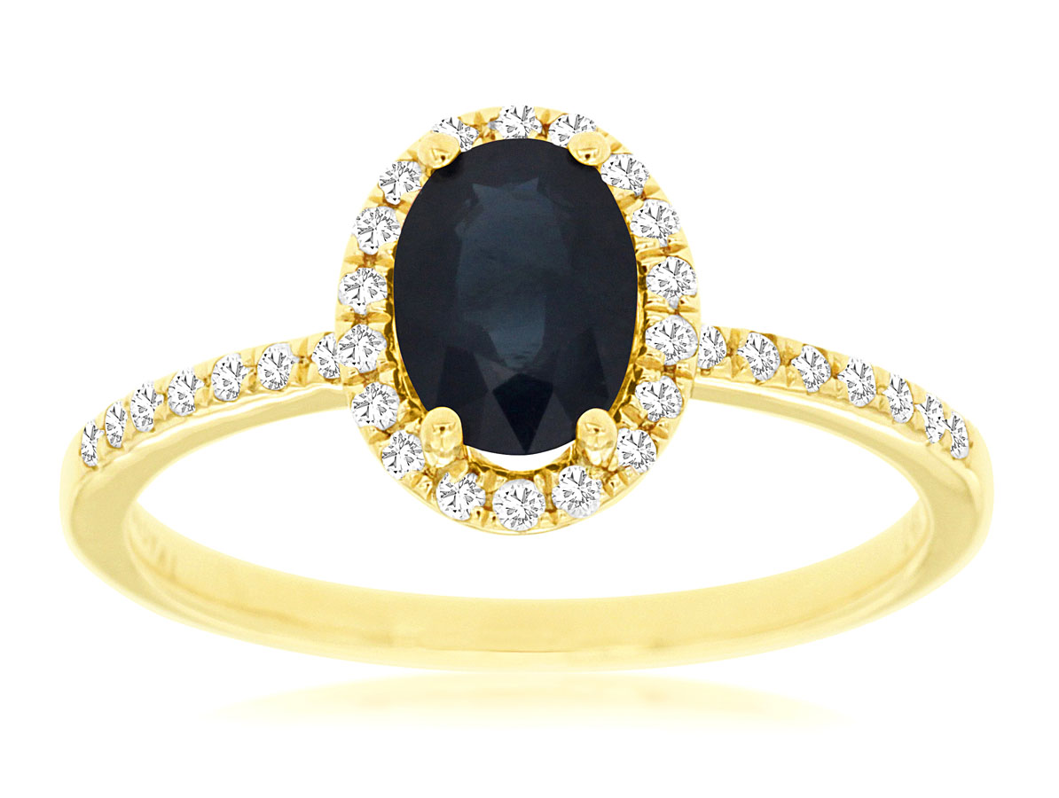 SAPPHIRE & DIAMOND RING