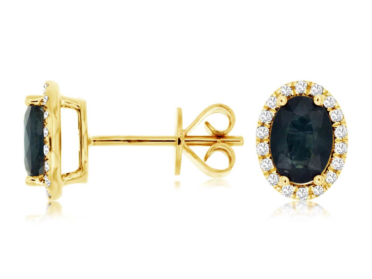 SAPPHIRE & DIAMOND EARRING