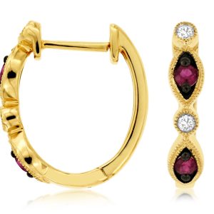 RUBY & DIAMOND EARRING