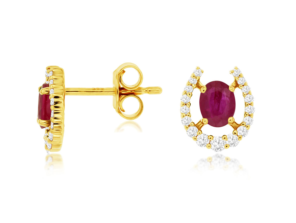 RUBY & DIAMOND EARRING