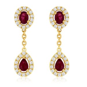 RUBY & DIAMOND EARRING