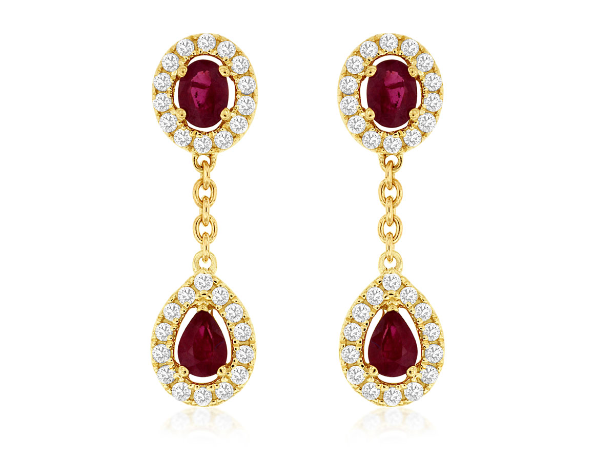 RUBY & DIAMOND EARRING