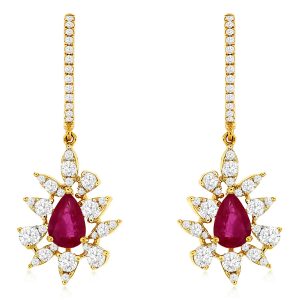 RUBY & DIAMOND EARRING