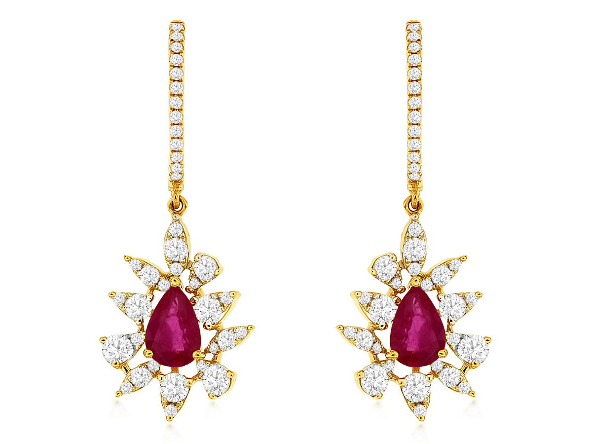 RUBY & DIAMOND EARRING