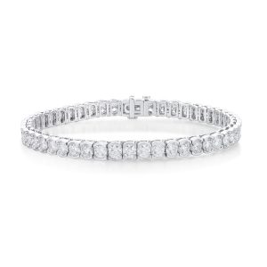 Oval Illusion Tennis Bracelet 8ctw approx.