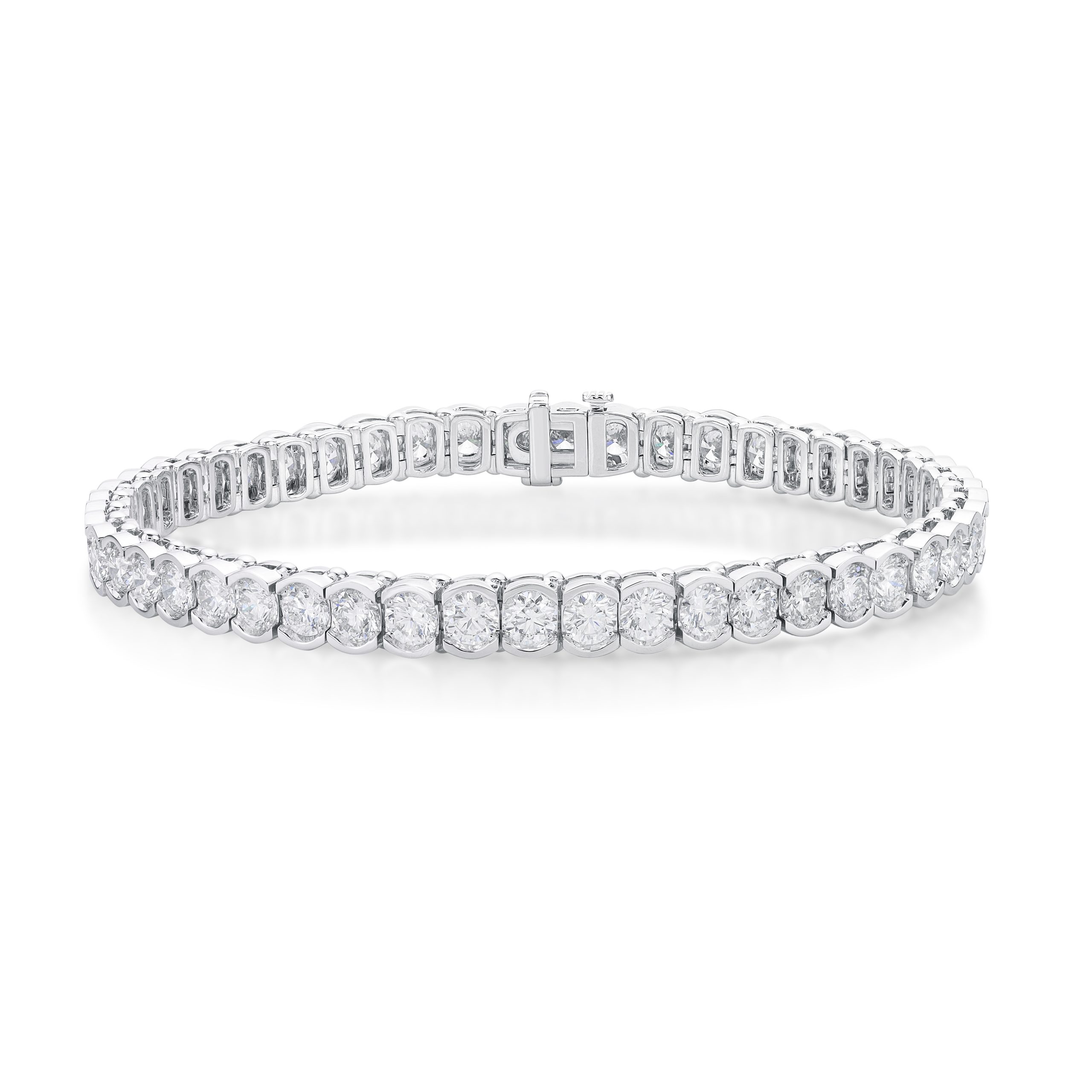 Oval Illusion Tennis Bracelet 8ctw approx.