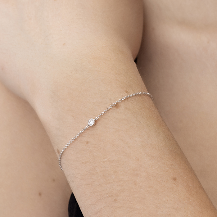 Cascade 1 Stone Diamond Bracelet .08-.10ctw approx.