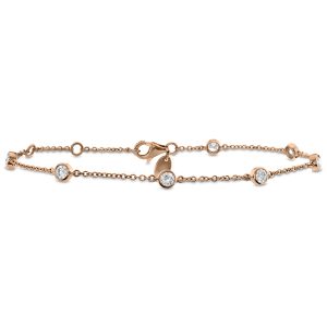 Cascade 7 Stone Diamond Bracelet .53-.61ctw approx.